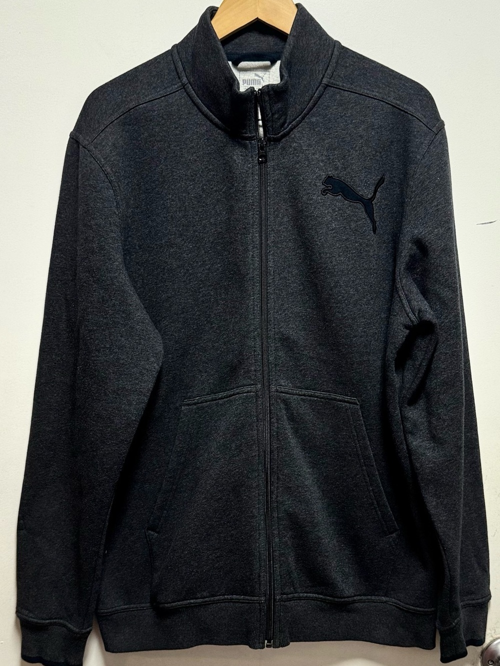 Puma Men's Charcoal Full-Zip Performance Jacket